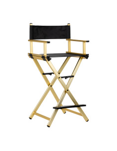 Gold aluminum makeup chair