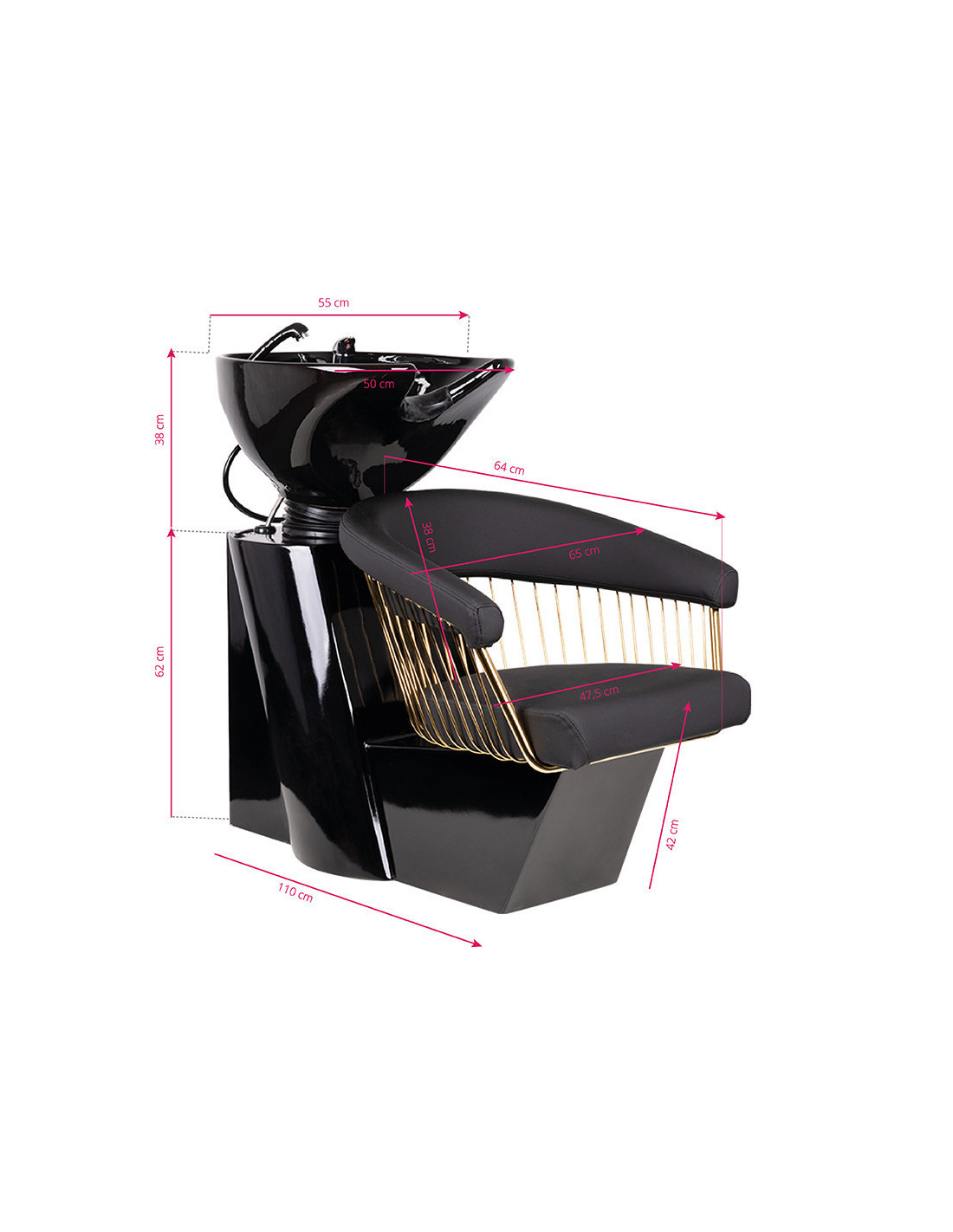 Friseur Gabbiano Lille schwarz gold