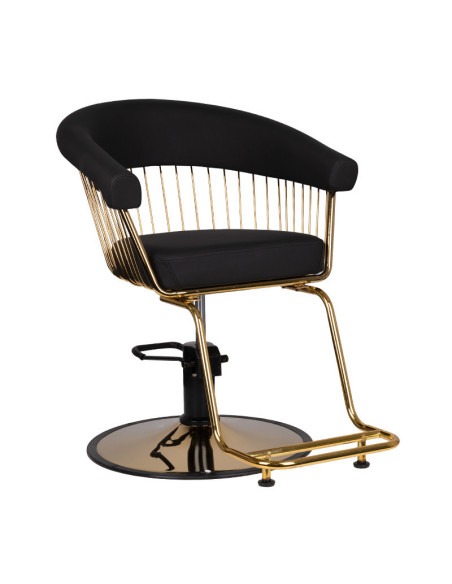 Gabbiano fauteuil barbier Lille noir or 