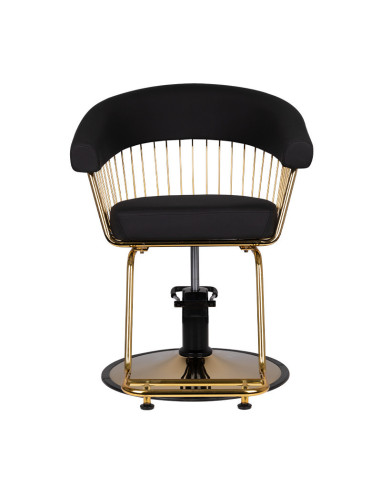 Gabbiano barber chair lille black gold {attributes}