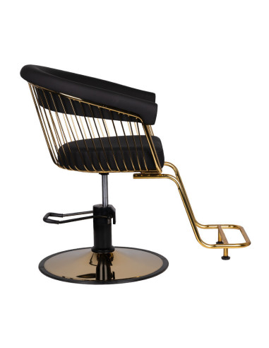 Gabbiano fauteuil barbier Lille noir or 