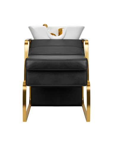 Bac a Shampoing Bac à Shampoing Roma Oro – Structure Dorée & Assise Noire 