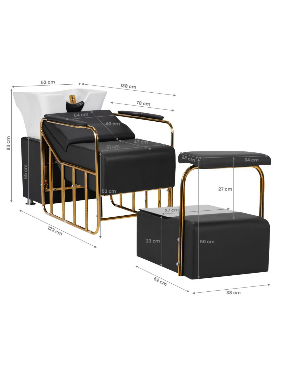 Vasca da bagno Gabbiano Mayka Black Gold