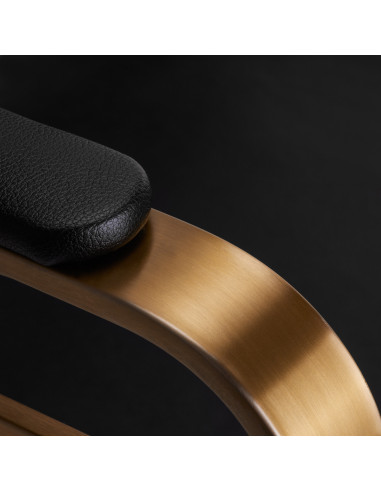 Gabbiano Avila goud-zwarte kappersstoel 