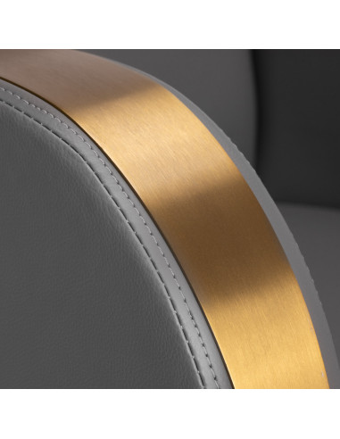 Gabbiano Malaga grey gold hairdressing chair {attributes}