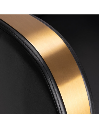 Gabbiano Malaga Gold Schwarz Friseurstuhl {attributes}