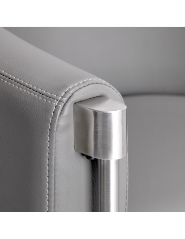 Sillón de peluquería Gabbiano Burgos gris 