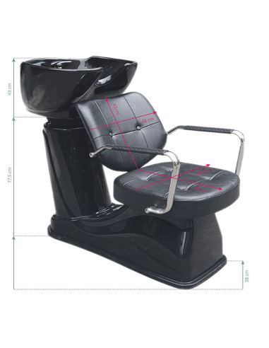 Vigo schwarzes Shampoobecken