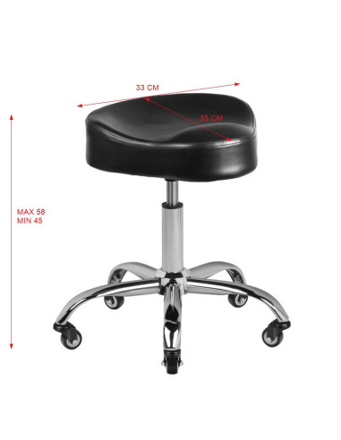 Fauteuil de coiffure noir Gabbiano A450