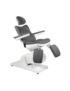Fauteuil de podologie électrique blanc gris foncé 3 moteurs