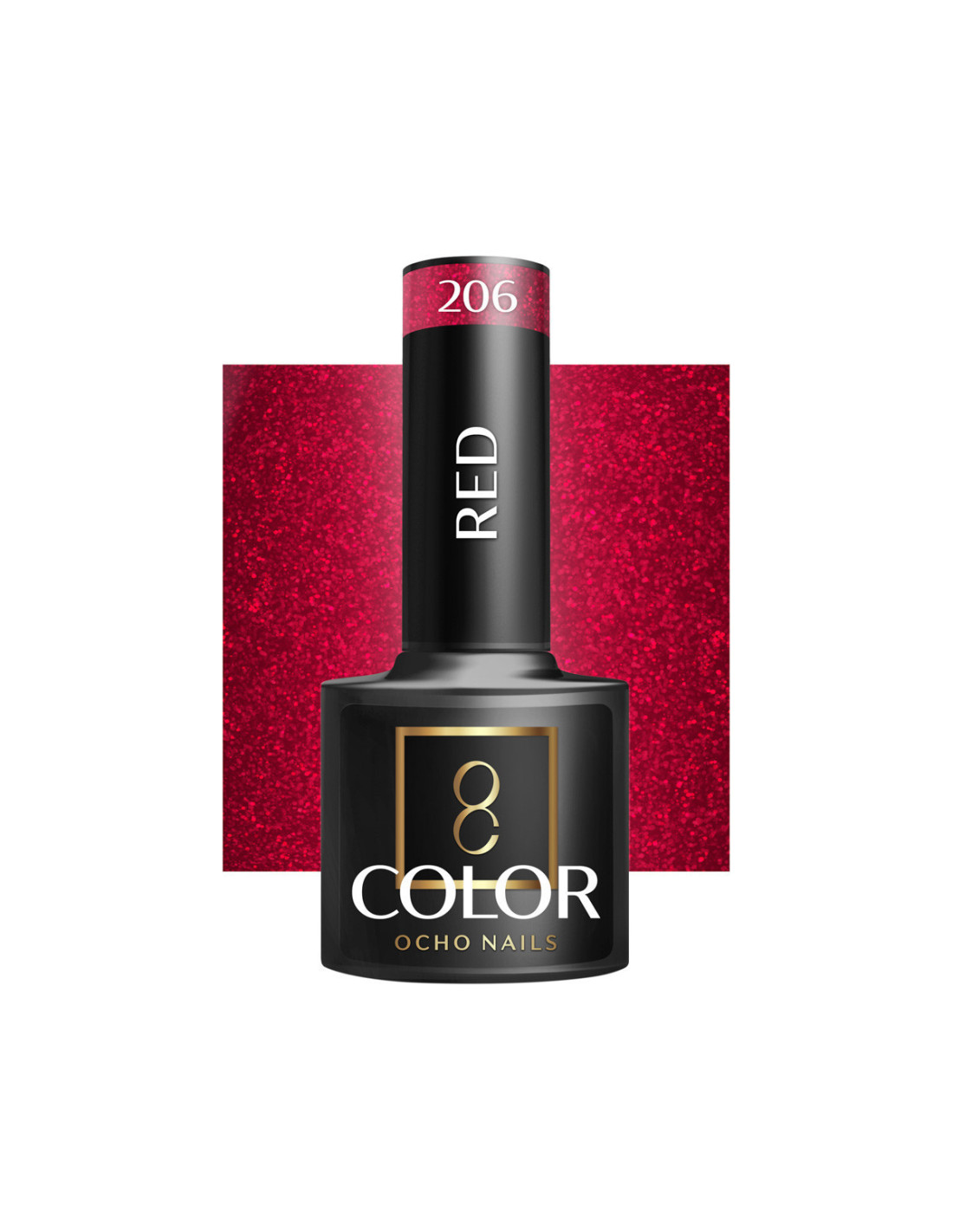 OCHO NAILS Lakier hybrydowy red 206 -5 g 