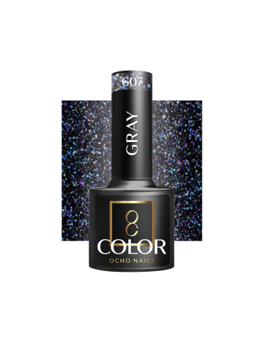 OCHO NAILS Smalto gel grigio 607 -5 g