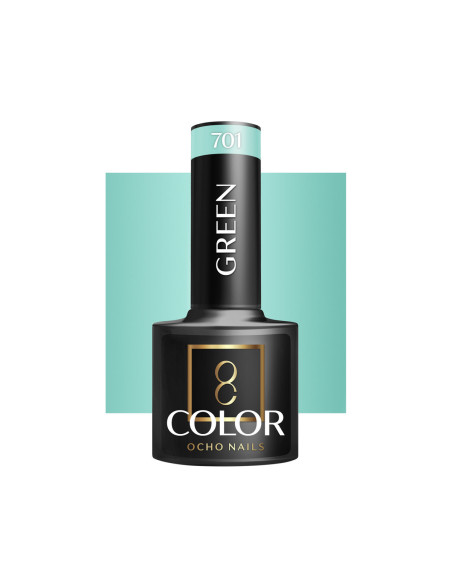 OCHO NAILS Grüner Hybrid-Nagellack 701 - 5 g