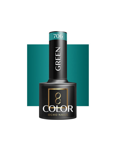 OCHO NAILS Verniz de unhas híbrido verde 706 - 5 g