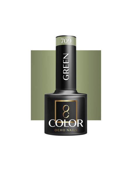 OCHO NAILS Grüner Hybrid-Nagellack 709 -5 g