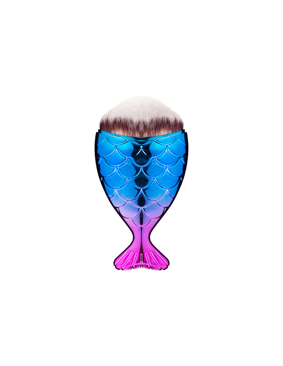 Pincel para polvilhar pó de peixe azul-púrpura