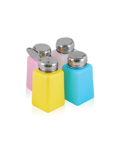 Butelka z pompką chrom 180 ml mix kolor