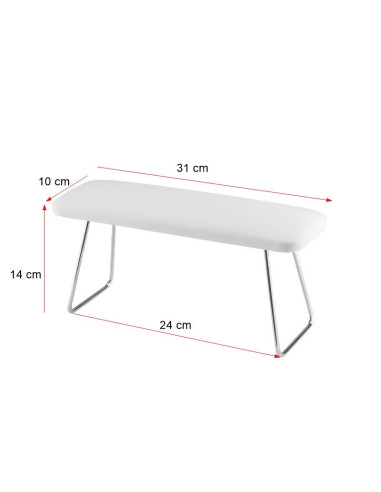 Podpórka do manicure 4m biała 