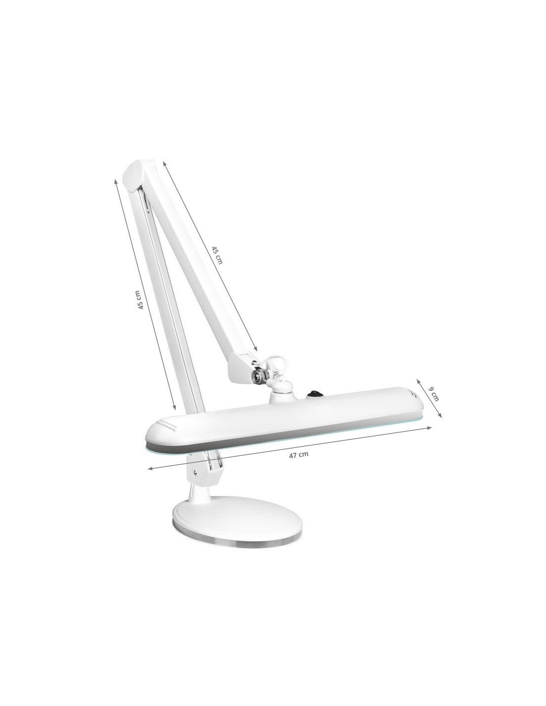 Lampa warsztatowa LED Elegante 801-s ze standardową białą podstawą