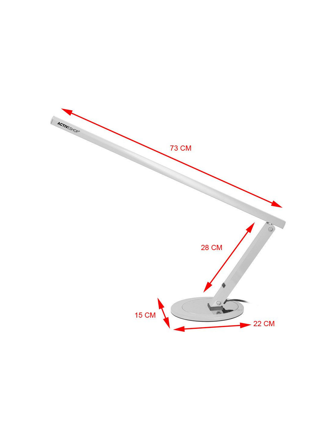 Slanke 20W aluminium bureaulamp