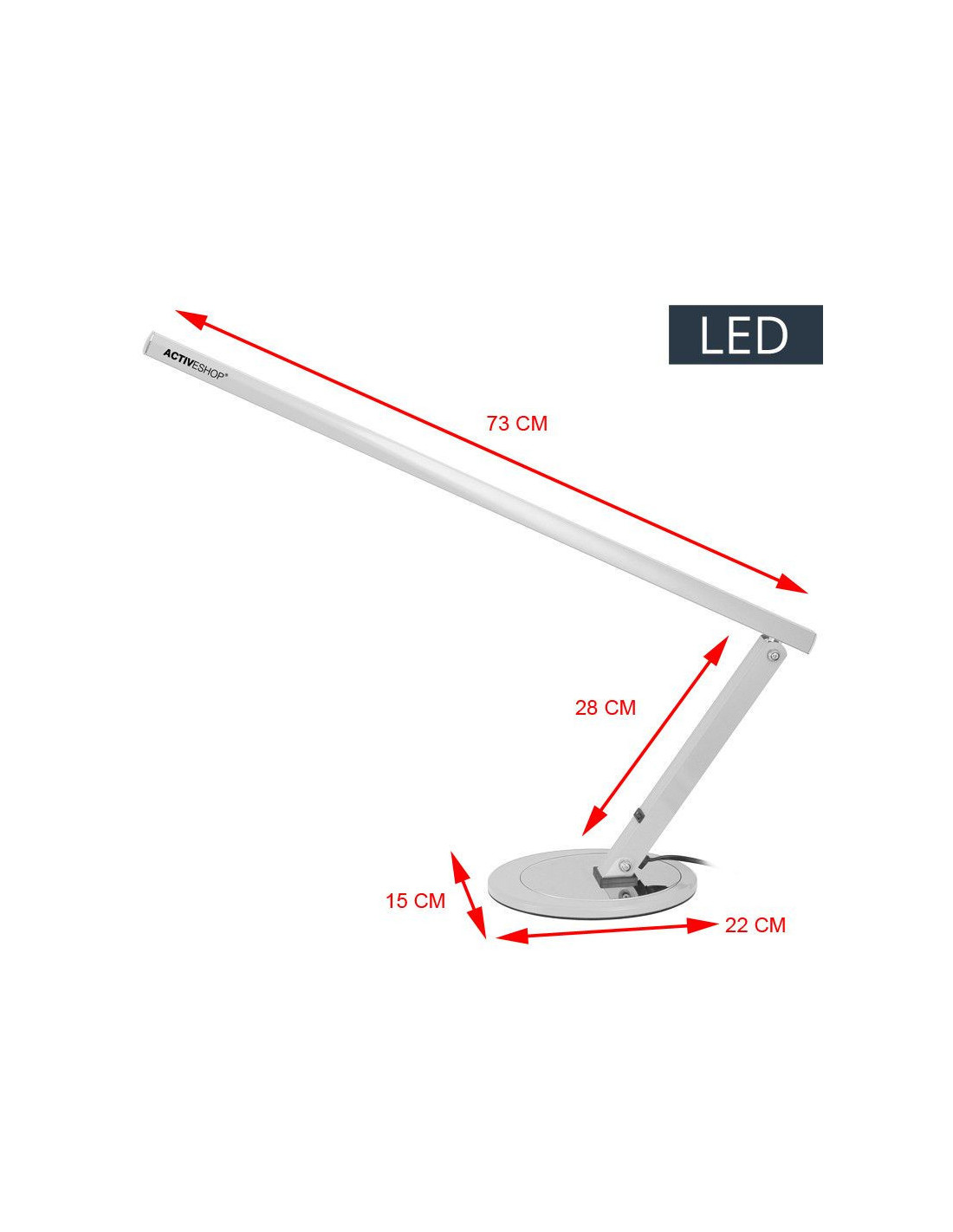 Lampa na biurko Slim led aluminium 