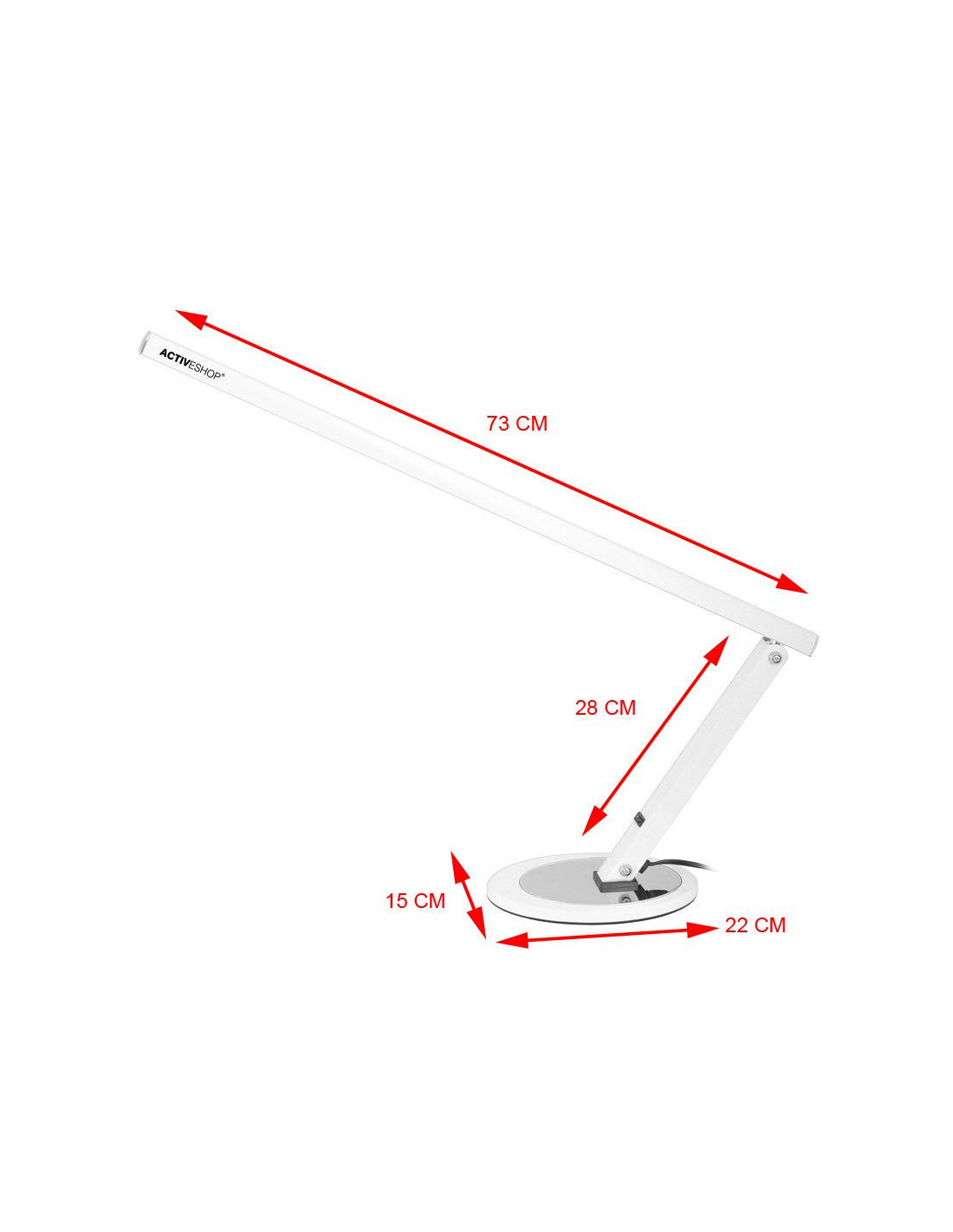 Luminária de mesa fina de 20 W branca