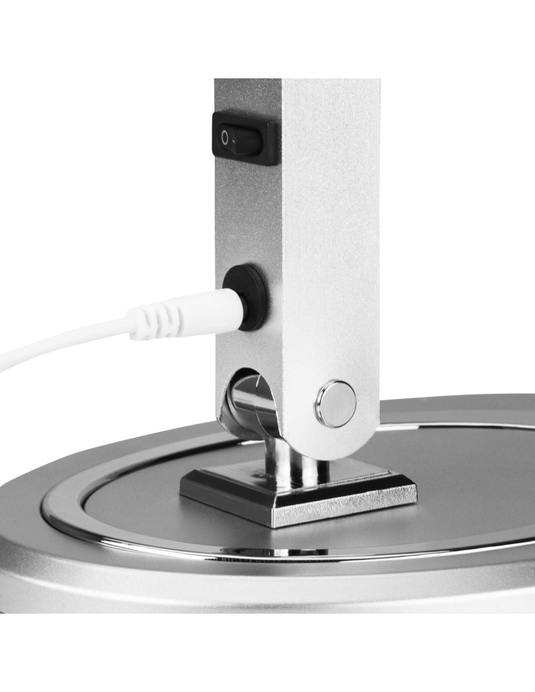 Slim LED silver desk lamp All4light