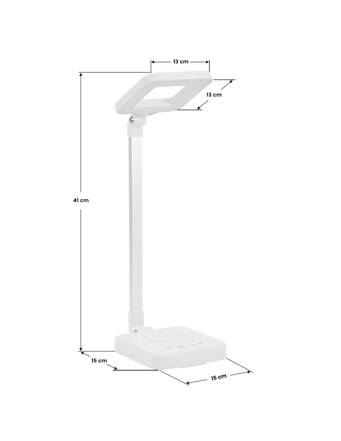 Elegancka kwadratowa lampa biurkowa LED 804