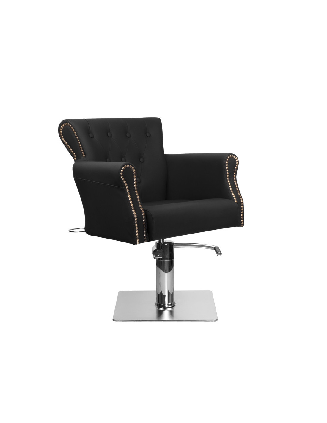 Alberto black upholstered hairdressing chair {attributes}
