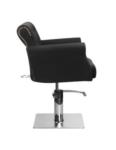 Sillón de peluquería acolchado alberto negro 