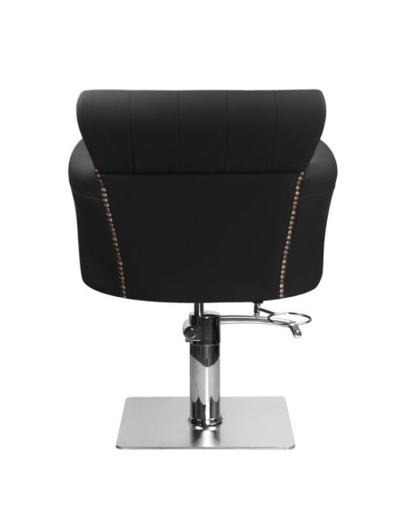 FAUTEUIL DE COIFFURE CAPITONNER ALBERTO NOIR 