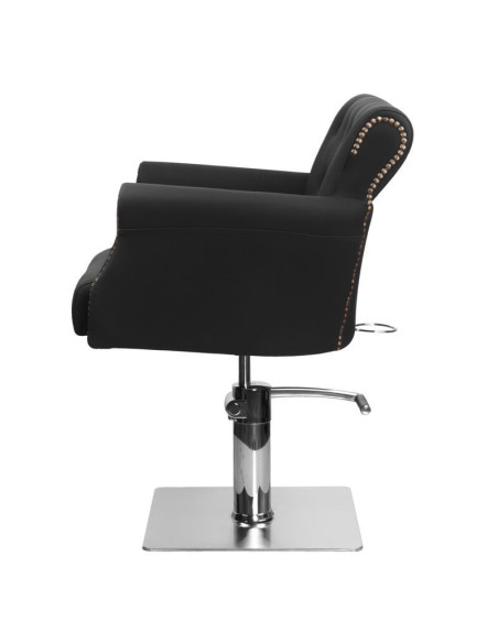 FAUTEUIL DE COIFFURE CAPITONNER ALBERTO NOIR 