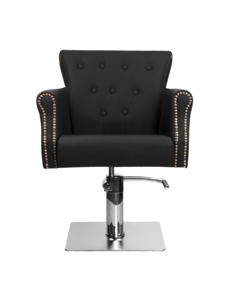 FAUTEUIL DE COIFFURE CAPITONNER ALBERTO NOIR 