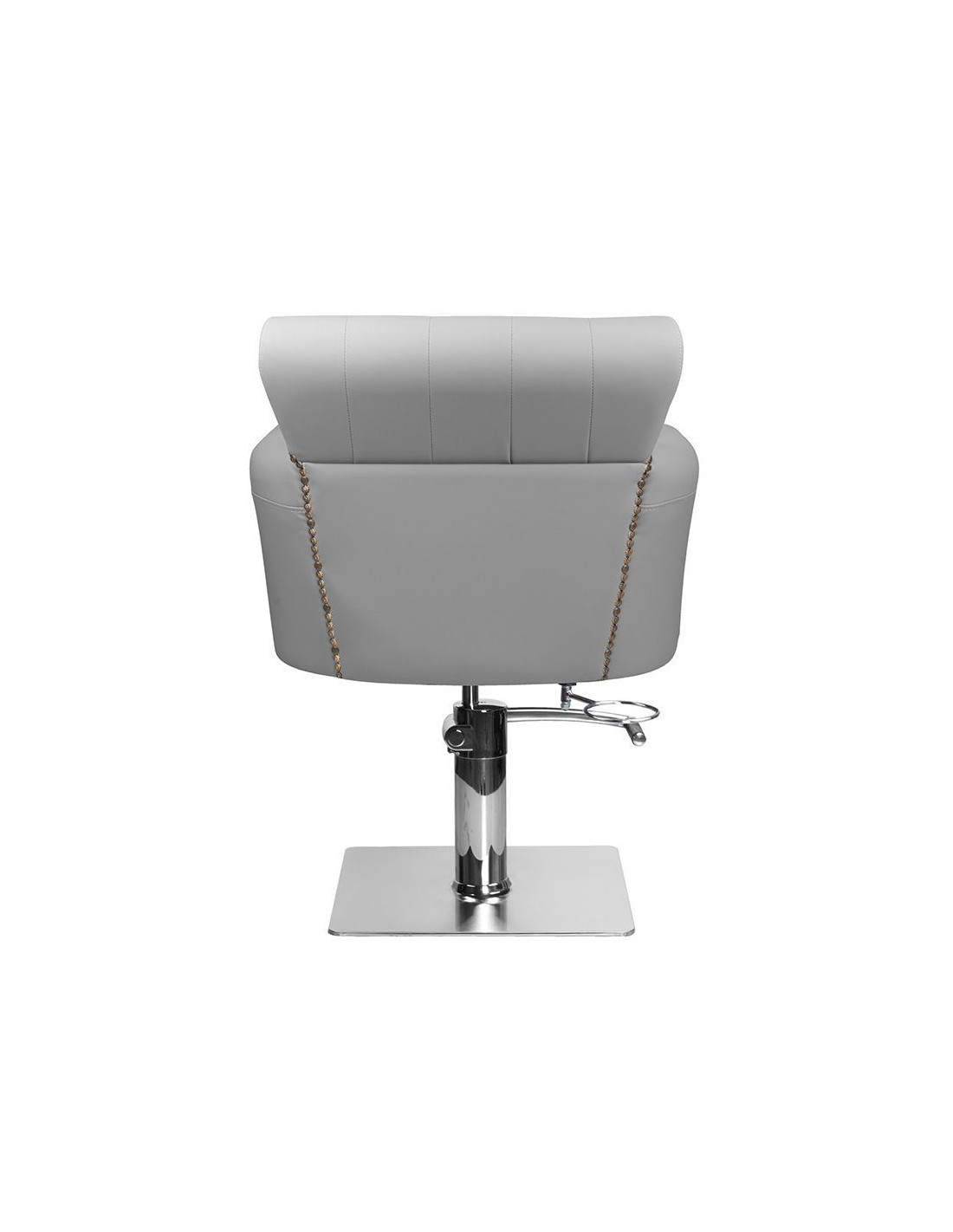 Alberto grau gepolsterter Friseurstuhl {attributes}