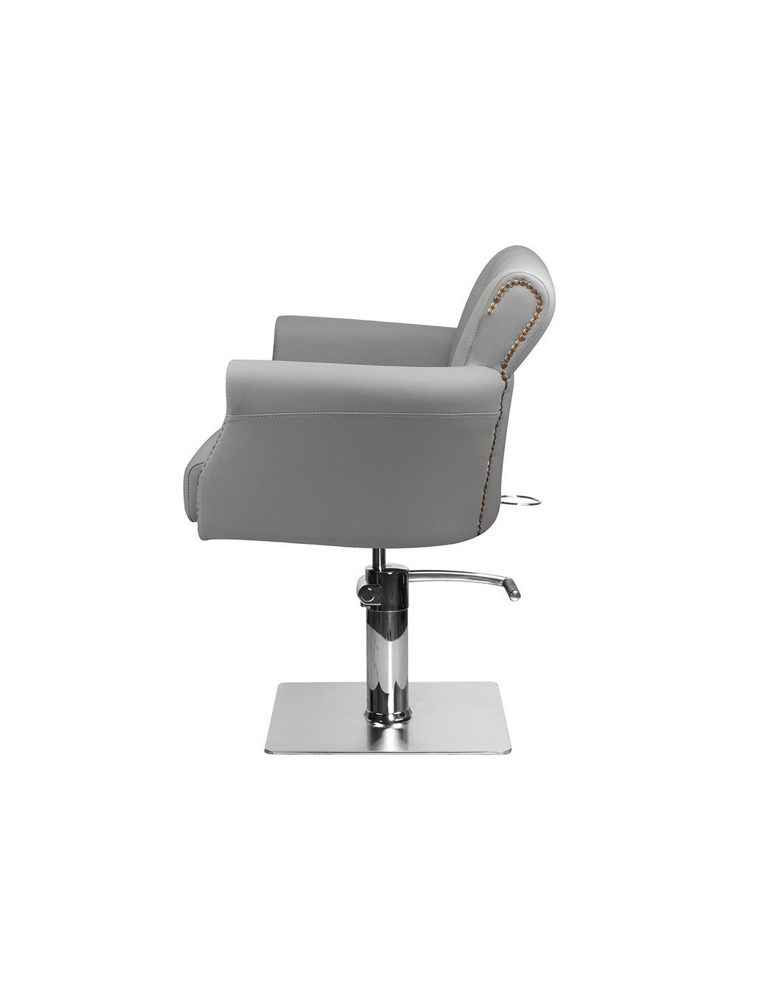 Fauteuil de coiffure capitonner alberto gris 