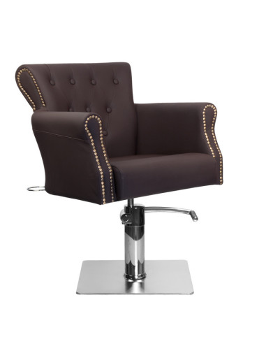 Sillón de peluquería marrón 