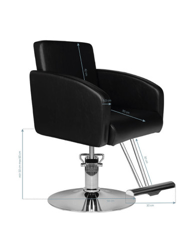 Trevise black hairdressing chair {attributes}