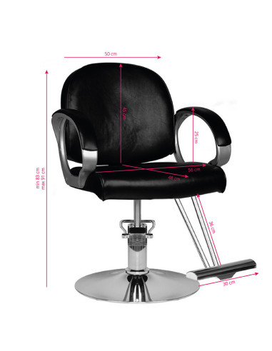 Sillón de peluquería spezia negro 