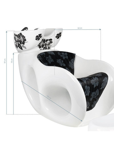 Malvah white shampoo basin