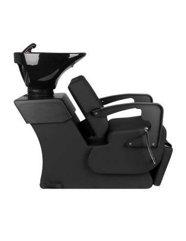 Bac a Shampoing Bac à shampoing Rabiano noir réglable 