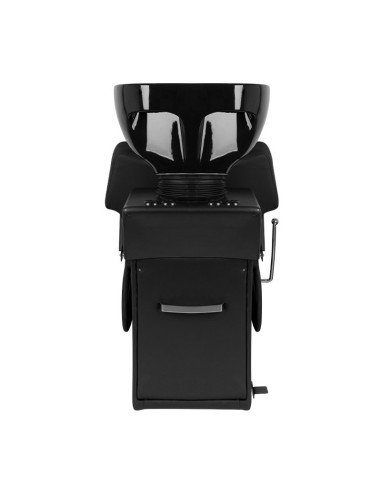 Lavatório de cabeleireiro Gabbiano C37 preto ajustável