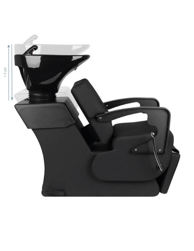 Lavacabezas de peluquería Gabbiano C37 negro ajustable