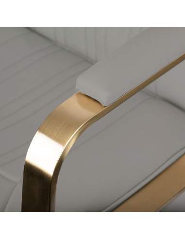 Acri gouden kappersstoel - beige {attributes}