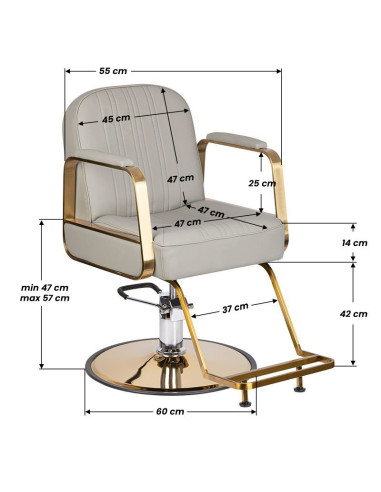  Chaise de coiffure  acri or - beige 