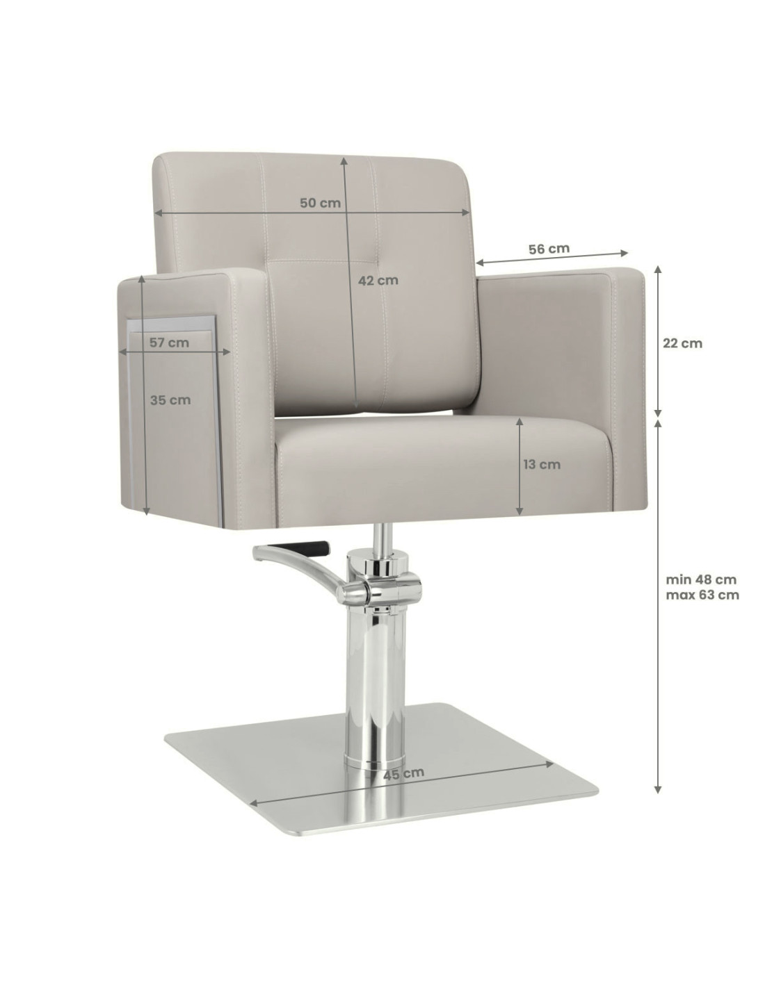 Poltrona da parrucchiere Bergamo beige Gabbiano 