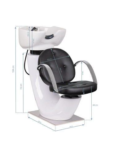 Asti black Shampoo unit 