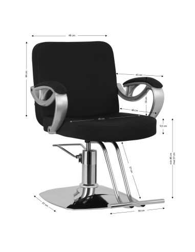 ZA31 schwarzer Friseurstuhl {attributes}