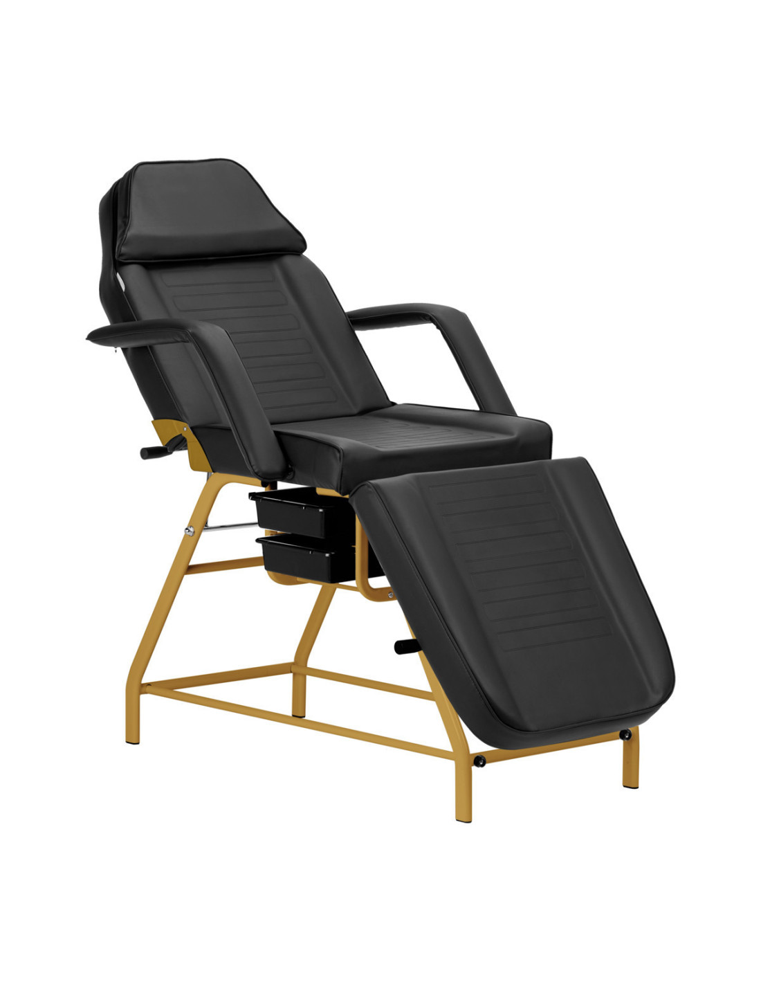 Poltrona cosmetica 557G con cuvette nero-oro