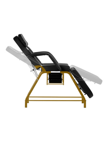 Chaise cosmétique 557G avec cuvettes or-noir