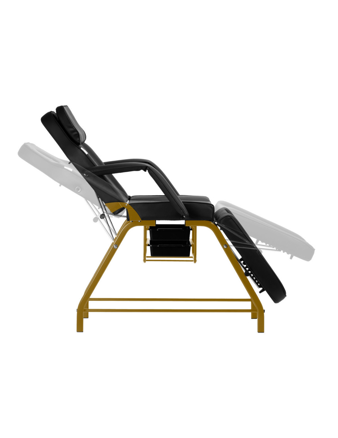 Chaise cosmétique 557G avec cuvettes or-noir